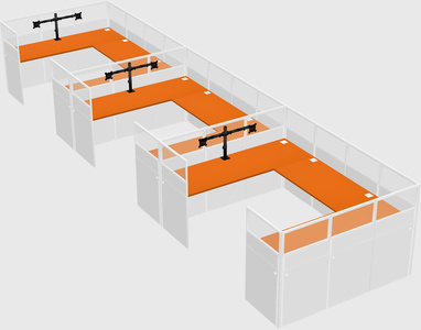 U-shaped cubicle