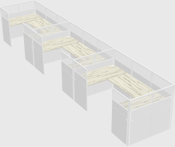Cabine en u