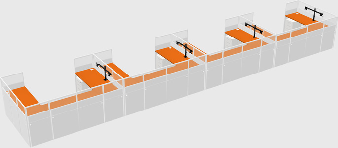 U-shaped cubicle