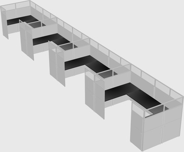 U-shaped cubicle