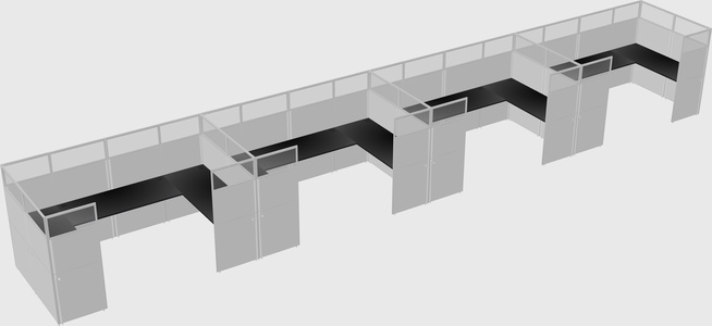 U-shaped cubicle