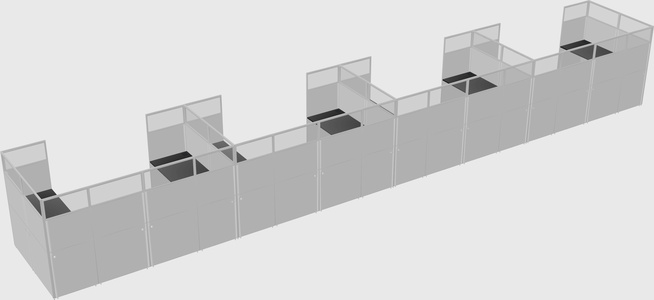 U-shaped cubicle
