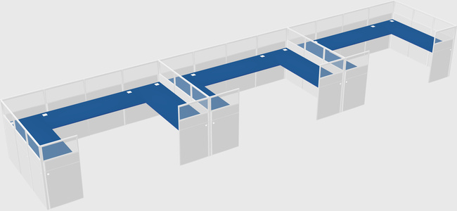U-shaped cubicle