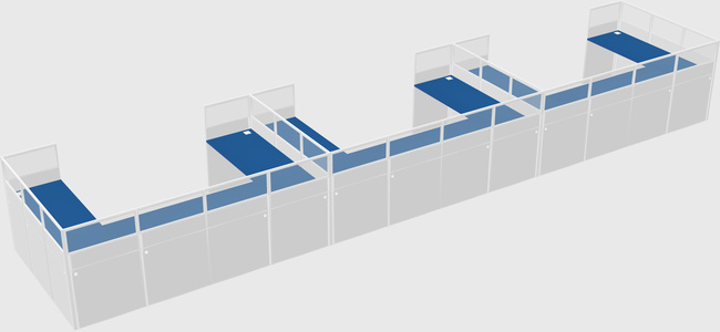 U-shaped cubicle
