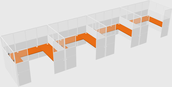 U-shaped cubicle