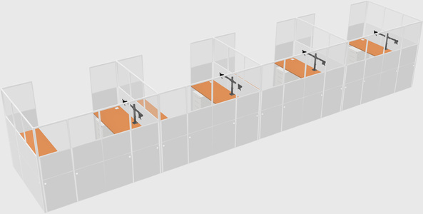 U-shaped cubicle
