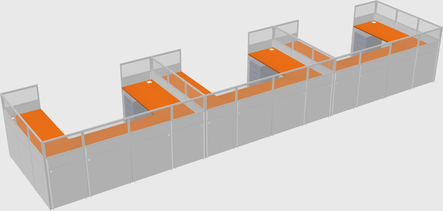 Cabine en u