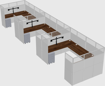 U-shaped cubicle