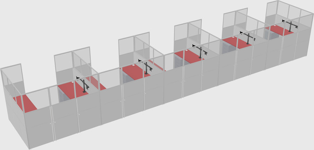 U-shaped cubicle
