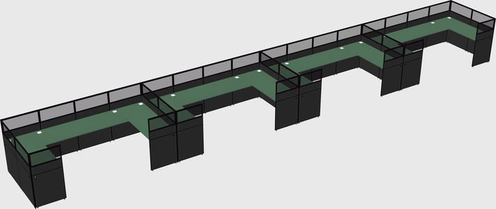 U-shaped cubicle