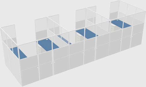 U-shaped cubicle