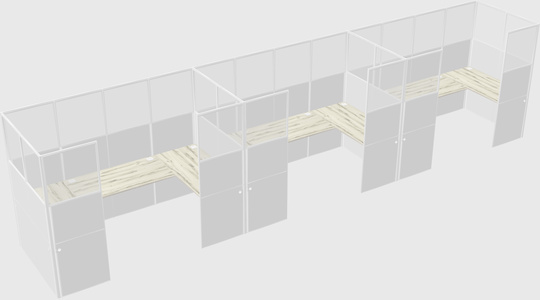 Cabine en u