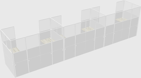Cabine en u
