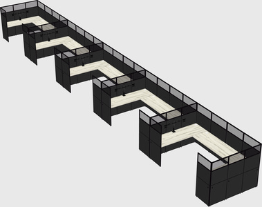 U-shaped cubicle