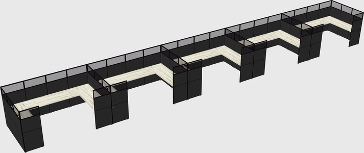U-shaped cubicle