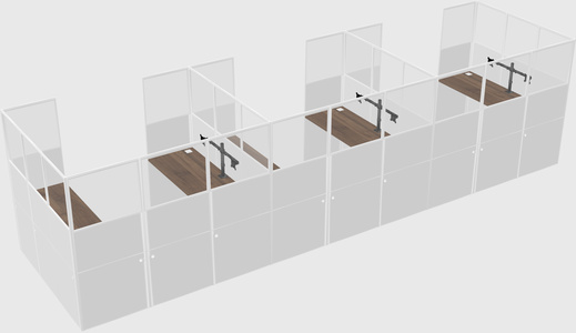 U-shaped cubicle