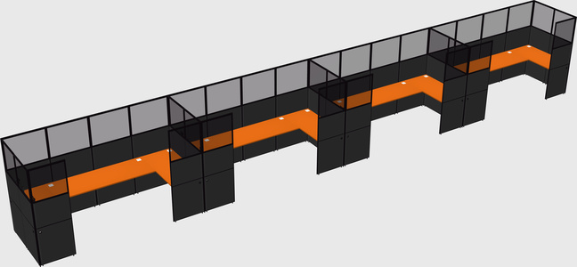 U-shaped cubicle