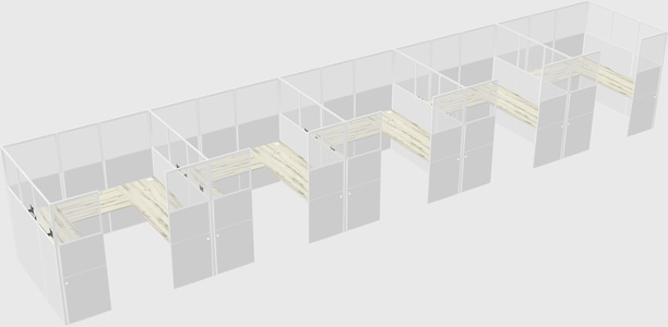 U-shaped cubicle