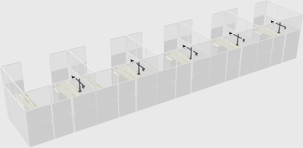 U-shaped cubicle