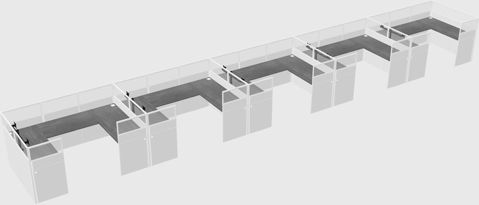 U-shaped cubicle