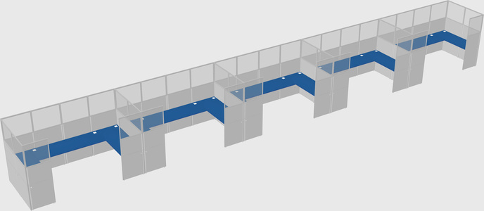 U-shaped cubicle