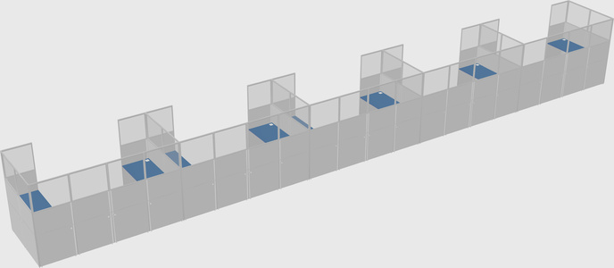 U-shaped cubicle