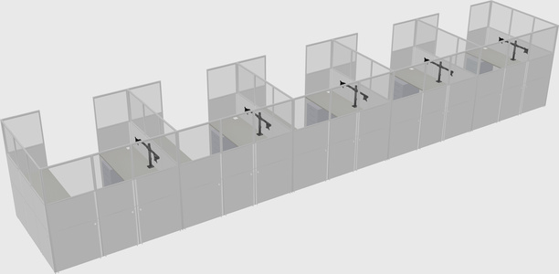 U-shaped cubicle