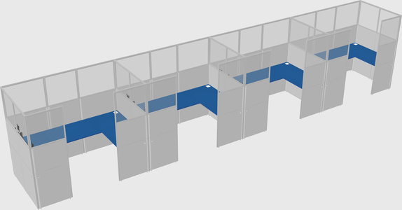 U-shaped cubicle