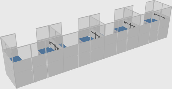 U-shaped cubicle