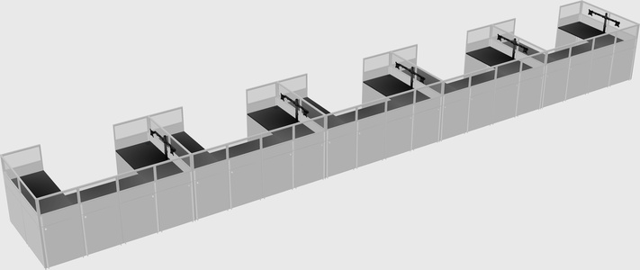 U-shaped cubicle
