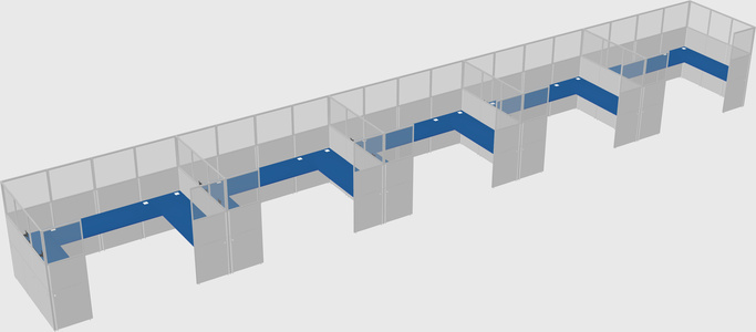 U-shaped cubicle