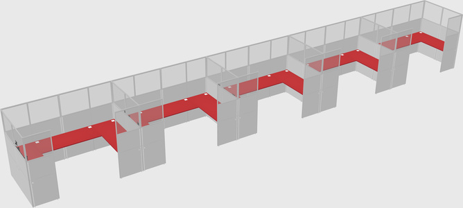 U-shaped cubicle