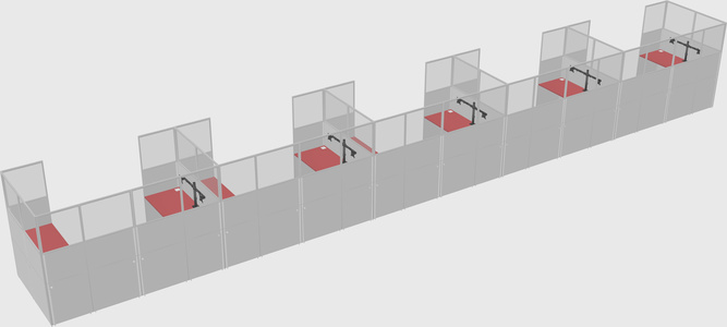 U-shaped cubicle