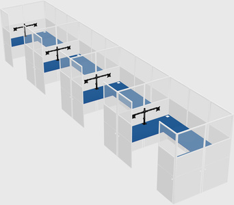 U-shaped cubicle