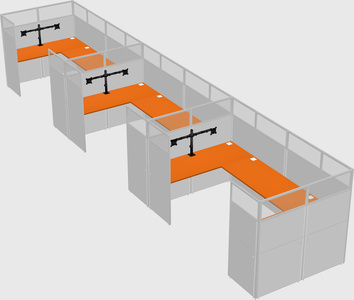 U-shaped cubicle
