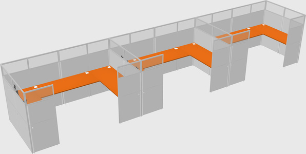 U-shaped cubicle