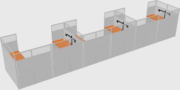 U-shaped cubicle