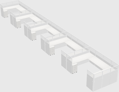 U-shaped cubicle