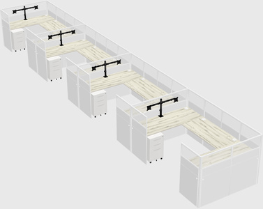 U-shaped cubicle