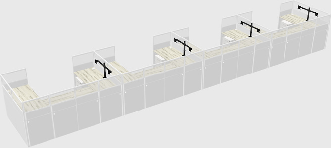 U-shaped cubicle