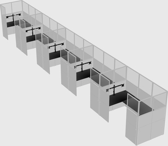 U-shaped cubicle