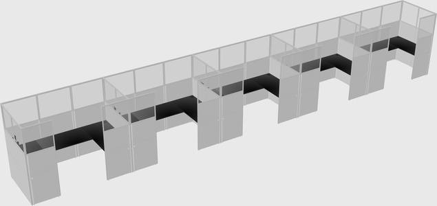 U-shaped cubicle