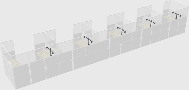 U-shaped cubicle
