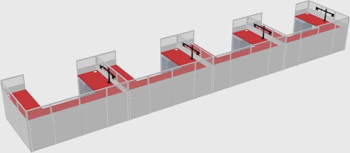 U-shaped cubicle
