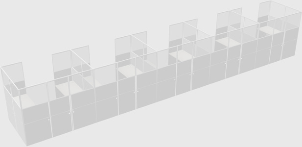 U-shaped cubicle