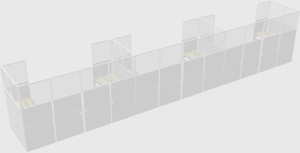 U-shaped cubicle