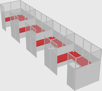 U-shaped cubicle