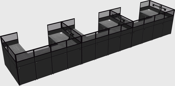 U-shaped cubicle