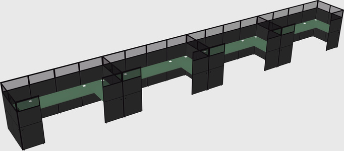 U-shaped cubicle