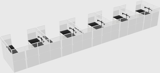 U-shaped cubicle